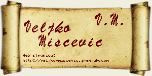 Veljko Miščević vizit kartica